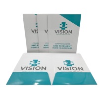 Dossier de marque Bolla imprimé offset, en carton écologique personnalisé, avec design professionnel, couleur CMYK et pelliculage.