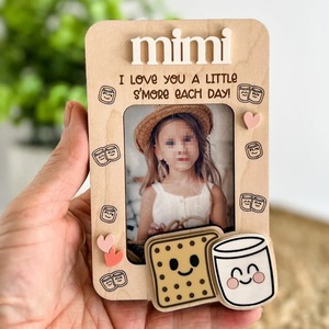 Cadre photo en bois aimanté pour réfrigérateur, vente chaude américaine, vente en gros, cadre photo miniature créatif, mignon, fait à la main, décoration de la maison - Product Image 6