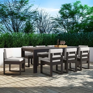 Balcony Outside Furniture Outdoor Long <strong>Table</strong> <strong>10</strong> Comfortable Seat Aluminum Outdoor <strong>Dining</strong> Set - Product Image 1