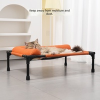 Lit surélevé pour animaux de compagnie Oxford, lavable, respirant, imperméable, pour chien et chat, avec griffoir