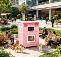 Kiosque de lavage d'animaux sans surveillance 24h/24, machine automatique de bain pour chiens, équipement de toilettage pour animaux à température constante