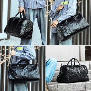 Sac de voyage en cuir véritable Dujiang 20-35L grande capacité, sac de sport pour homme, usage professionnel et loisirs - Product Image 3