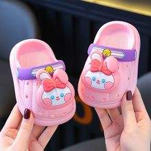 Chaussons d'été unisexes pour enfants, antidérapants, semelle souple, mignons, dessin animé, chaussures à trous pour bébé, doublure en coton, PU et caoutchouc, à enfiler - Product Image 3