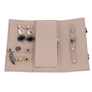 Sac de rangement pour bijoux de voyage en feutre, sac de rangement pour boucles d'oreilles et bracelets, organisateur de bijoux mural créatif - Product Image 3
