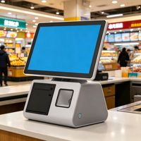 Kiosque tactile tout-en-un de point de vente certifié CE pour restaurant, machine de paiement en libre-service avec SDK