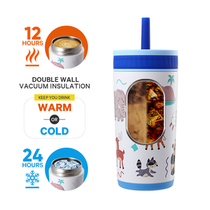 Vaso de agua de acero inoxidable de doble pared de gran capacidad para niños sin BPA con <span class=keywords><strong>precio</strong></span> al por mayor - Product Image 6