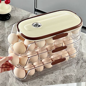Contenedor <span class=keywords><strong>de</strong></span> Huevos XinHang <span class=keywords><strong>de</strong></span> Grado Alimenticio, Venta al por Mayor, Organizador <span class=keywords><strong>de</strong></span> Huevos para Refrigerador, <span class=keywords><strong>Transparente</strong></span>, <span class=keywords><strong>de</strong></span> Gran Capacidad - Product Image 1