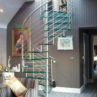 Escalier en colimaçon de luxe DAIYA avec rampe en acier pour petits espaces