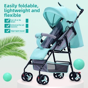 Poussette bébé pliable légère multifonctionnelle avec position assise et allongée, capote réversible pour nourrisson et tout-petit - Product Image 3