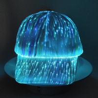Conception personnalisée Casquettes de baseball lumineuses colorées à LED lumineuses Chargement USB Casquettes lumineuses pour la fête de Noël Festival Musique Événement