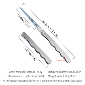 Ngoài Trời Titan Gấp cắt tỉa Saw lưỡi thép carbon cao vườn Saw EDC sửa chữa chi nhánh Saw - Product Image 2