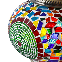 Lustre turc en fer à 21 lumières, mosaïque, style vintage marocain, lampe suspendue artisanale en verre teinté, éclairage LED pour plafond, hôtel