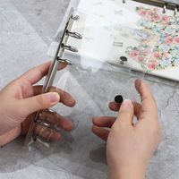 Carnet de notes personnalisé à 6 anneaux A4 A5 A6, couverture rigide en tissu PVC souple transparent, pour planification et prise de notes