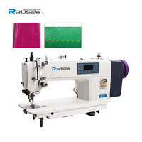 ROSEW GC0303N-D3 Nouvelle Machine à coudre industrielle informatisée à point noué à plat, robuste, pour usage domestique, avec pied entraîneur et moteur puissant