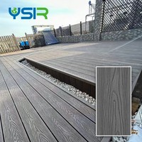 Dek Lantai WPC Kayu Jati Berkualitas Tinggi 3D Komposit Luar Ruangan untuk Kolam Renang, Taman, dan Teras