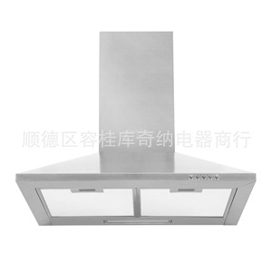 Hotte de cuisine OEM de style tour 60 cm en acier inoxydable noir, à bouton-poussoir, aspiration supérieure - Product Image 3