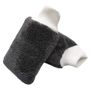 Guante de microfibra para lavado de autos de uso diario, 22x15cm, tela trenzada gruesa para limpieza y detallado de vehículos - Product Image 4