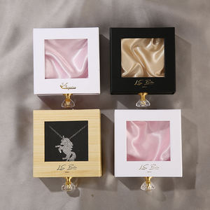 EleQueen Custom White Rectangle Cardboard Packaging Clear Window <b>Buckle</b> Closure Gift Box Stone Handle Bracelets Halloween EQ002 - Product Image 5