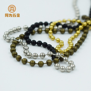 Chaîne de perles métalliques personnalisées 2,4 mm en fer, cuivre, acier inoxydable plaqué, accessoires de bijouterie pour la création artisanale DIY - Product Image 1
