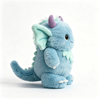 Vente en gros de peluches monstres douces très populaires, jouet en peluche monstre bleu mignon de dessin animé avec queue, peluche personnalisée