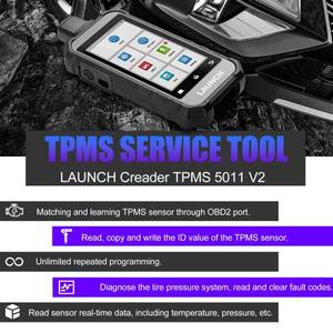 Herramienta de Diagnóstico y Activación TPMS Creader 5011 V2 de LAUNCH 2025, Actualización WIFI, 12 Funciones de Reinicio, Activa 315/433MHZ y <span class=keywords><strong>2</strong></span>.4Ghz - Product Image 5