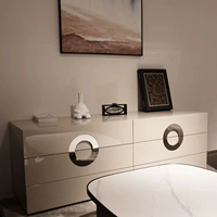 Console Shengxuan en laiton, faite à la main, durable, de luxe léger et moderne, avec panneau surélevé, pour salle à manger, chambre et salon, grand meuble de maison