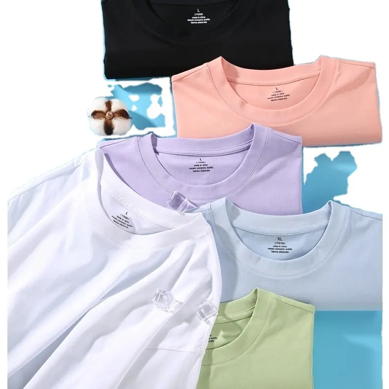 Blank Cotton Tshirt Oversized Drop Shoulder Design T-shirt Custom High Quality Printing Mens T Shirts multiple color