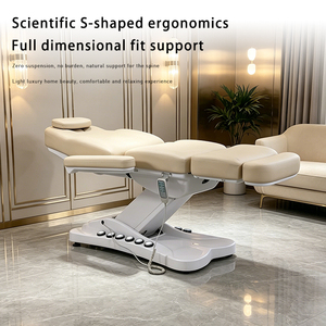 Cama Eléctrica Moderna Qunpeng para Spa Facial y Pestañas, Mueble de Salón de Belleza, Mesa de Masaje con Luz y Pedal - Product Image 2
