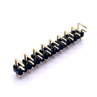 Conector de pines macho Soulin personalizado de 90 grados, paso de 2.0 mm, 18P, doble fila, aislamiento simple, USB, PCB, contacto de latón