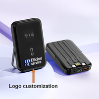 Batterie externe magnétique sans fil portable 10000 mAh, charge rapide, sortie 5V 9V 12V, haute capacité, double USB Type C PD QC, stable, cadeau