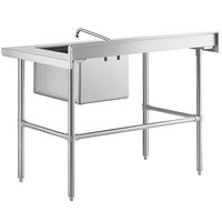 Huiqiybao — Table de travail commerciale en acier inoxydable, banc de restauration avec évier, support de cuisine