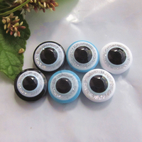 Boutons en résine à tige de 22L 13,8 mm, yeux d'animaux réalistes, à dos plat, lavables, pour la fabrication de poupées, faits à la main, bleu/blanc/noir/personnalisé