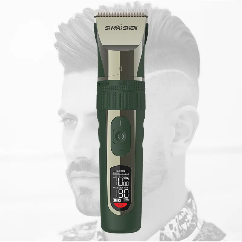 Cordless Lcd Professional Electric Barber Clipper Recarregável Aparador De Cabelo Aparador De Barba Para Homens Grooming Kit