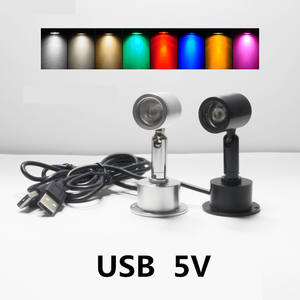 Lampu Sorot USB LED 3W DC5V Lampu Konter Etalase Lemari Perhiasan Lampu Sorot Mini Langit-langit Terpasang Di Permukaan Antarmuka USB 5V - Product Image 2
