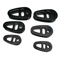 Anneau de guidage de corde en aluminium anodisé à double évasement, en alliage d'aluminium 14*10 mm, à faible friction, pour la navigation marine, l'escalade et la manutention.