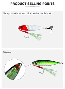 Haute qualité nouveau 7g-30g 3d yeux appâts de pêche gabarit en métal leurres durs pêche en eau salée métal jigging leurre - Product Image 2