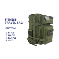 Sac de sport tactique portable imperméable personnalisé en Oxford 900D avec Molle Fitness Trekking 25L 45L Sac à dos de randonnée en plein air