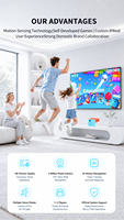 Console de jeu interactive Qbuy M58 AI à détection de mouvement, jeux 2D/3D, 32 jeux, prise en charge du Wi-Fi, sortie TV, consoles de jeux vidéo pour la famille et les enfants