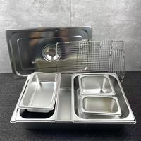 Panci Gastronorm Baja Tahan Karat Bersertifikasi NSF 1/9x6.5cm untuk Peralatan Makan Buffet Hotel dan Penyajian Porsi