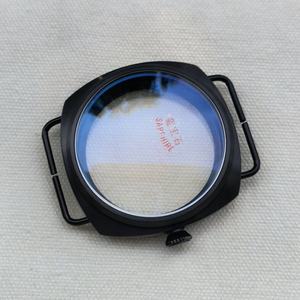 Boîtier <span class=keywords><strong>de</strong></span> <span class=keywords><strong>montre</strong></span> noir <span class=keywords><strong>de</strong></span> 47mm, en acier inoxydable 316l, verre saphir, adapté au mouvement <span class=keywords><strong>de</strong></span> la série Eta6497 6498 Seagull St36 - Product Image 2