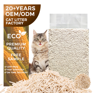 ทรายแมวเต้าหู้แบบล้างออกได้ ปราศจากฝุ่น รูปทรงลายทาง กลิ่นแอปเปิ้ล ลาเวนเดอร์ เลมอน รับผลิตแบบ OEM ODM ขายส่ง - Product Image 1