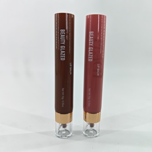ลิปบาล์ม Beauty Glazed หลอดพลาสติกแบบไม่ปิดผนึก พิมพ์ลายซิลค์สกรีน ฝาลิปสติกใส PETG - Product Image 5