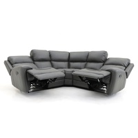 Canapé d'angle inclinable manuel en cuir Geeksofa Furniture, moderne, 5 places, pour salon