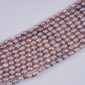 โปรโมชั่นพิเศษ ลูกปัดน้ำจืดธรรมชาติ 4-5 มม. สำหรับทำสร้อยคอ DIY แบบม้วน  ลูกปัดมุกกึ่งสำเร็จรูป สำหรับขายส่ง - Product Image 4