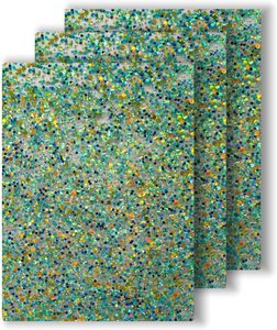 Confetti Dot <b>Green</b> <b>Glitter</b> Acrylic Sheet 8x12 Inch 1/8" Thick 3 Pcs Multi-Speckled for Craft Cutting & Engraving - Product Image 1