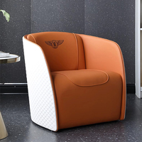 Design italien de luxe en cuir Loisirs Canapé simple Fauteuil Mobilier de maison Villa moderne Salon Chaises longues
