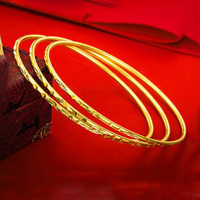 Bracelet fin en forme de cercle en laiton plaqué or, style bohème, bijoux de Dubaï