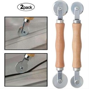 Công cụ con lăn màn hình-Công cụ lăn để cài đặt cửa & màn hình cửa sổ hiện đại & sửa chữa Con lăn spline với tay cầm gỗ - Product Image 2