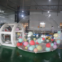 Ballons gonflables transparents de 5 m de long pour fêtes, dôme igloo, tente, ballons blancs imperméables