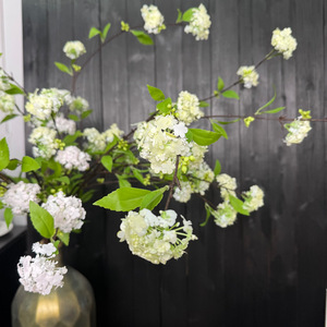 Bouquet de fleurs artificielles Jinxi, blanc, rose clair, vert, en soie, décorations de mariage - Product Image 2